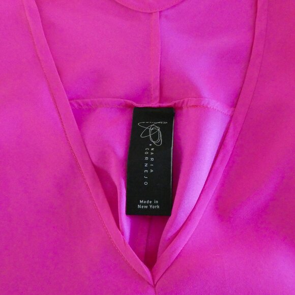 ZERO MARIA CORNEJO draped Silk Lena top sz 8 - Picture 4 of 6